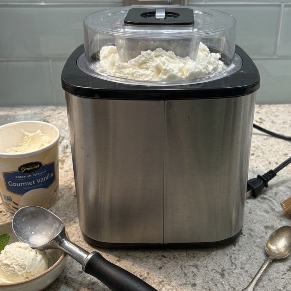Kitchen‎ Ace SU-581 Ice Cream Maker 2.0L Stainless Steel 12W